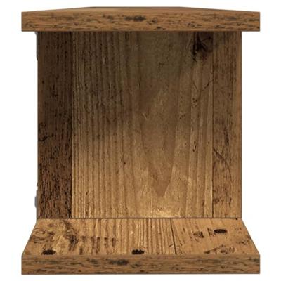 Wandschappen 2 st 105x18x20 cm bewerkt hout oud houtkleurig - thumbnail