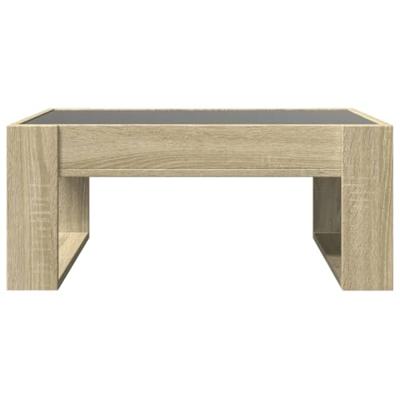 Salontafel met Infinity LED 70x53x30 cm sonoma eikenkleurig