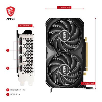 VGA MSI GeForce RTX 4060 Ti VENTUS 2X BLACK 8G OC