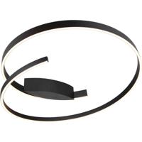 LED Plafondlamp - Cinque Cinardi - 1 Lichtpunt van 48 Watt - Dimbaar - Aanpasbare Lichtkleur - Mat Zwart - Metaal - thumbnail