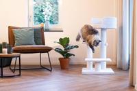 Krabmeubel pluche 50x50x92cm wit Beeztees - Designed by lotte - thumbnail