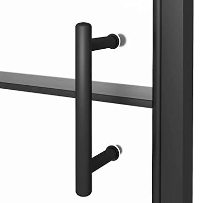 Douchedeur halfmat 100x178 cm gehard glas zwart - thumbnail