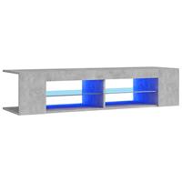 Tv-meubel met LED-verlichting 135x39x30 cm betongrijs - thumbnail