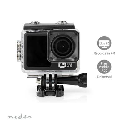 Action Cam | 4K@30fps | 16 MPixel | Waterbestendig tot: 30.0 m | 90 min | Wi-Fi | App beschikbaar voor: Android / IOS | Mounts inbegrepen | Zwart - thumbnail