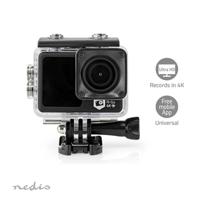 Nedis Action Cam | 4K@30fps | 16 MPixel | Waterbestendig tot: 30.0 m | 90 min | Wi-Fi | App beschikbaar voor: Android / IOS | Mounts inbegrepen | - thumbnail