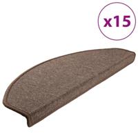 VidaXL Trapmatten 15 st 65x24x4 cm koffiebruin halfrond groot - thumbnail