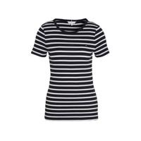 Tommy Hilfiger gestreept ribgebreid T-shirt donkerblauw/wit - thumbnail