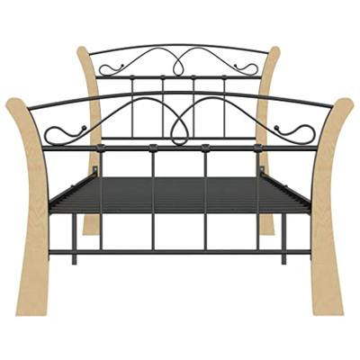 Bedframe metaal zwart 90x200 cm
