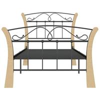Bedframe metaal zwart 90x200 cm - thumbnail