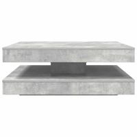 Salontafel 360 graden draaibaar 90x90x34,5 cm betongrijs - thumbnail