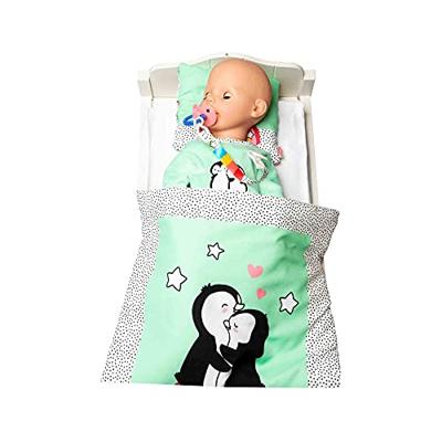 Heless Velours poppenrompertje pinguin, 20-25 cm