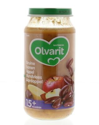 Olvarit Bruine bonen, appel, rundvlees en aardappel 15M06 250 Gram