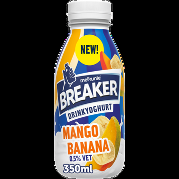 Melkunie Breaker Drinkyoghurt Mango Banana 0,5% Vet 350 ml bij Jumbo
