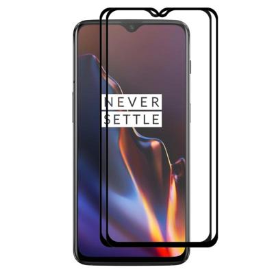 2 stuks ENKAY Hat-Prins volledige lijm 0.26 mm 9H 2.5 D gehard glas film voor OnePlus 6T & 7