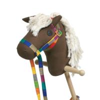 Goki houten stokpaard bruin - thumbnail