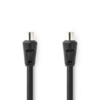 Coaxkabel 90 dB | IEC (Coax) Male - IEC (Coax) Male | 1,5 m | Zwart - thumbnail