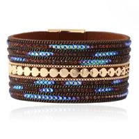 DEJA Statement Armband goudkleurig met kristallen in bruin - thumbnail