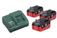 Metabo Accessoires Basis-set: Accu-packs + lader Basisset 18 V: 3 x LiHD 5.5 Ah, lader AS - 685074000 - thumbnail
