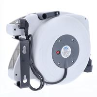 AS Schwabe 12645 Kabelhaspel voor aan de muur 20 m Zwart Randaarde haakse stekker, Penaarde stekker (type E) - thumbnail