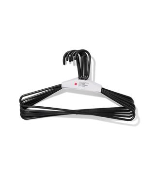 HEMA Kledinghangers kunststof zwart - 6 stuks (zwart)