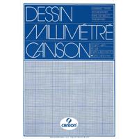Millimeterpapier Canson lichtblauw bedrukt 50vel 72gr A3 wit | 10 stuks - thumbnail
