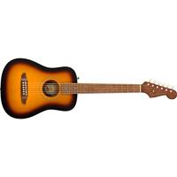 Fender California Series Redondo Mini 1/2 Sunburst akoestische westerngitaar - thumbnail