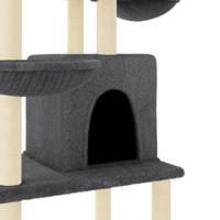 Kattenmeubel met sisal krabpalen 180 cm donkergrijs - thumbnail