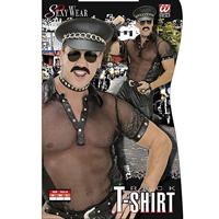 Net T-shirt zwart man - thumbnail