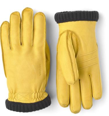 Hestra Deerskin Primaloft Rib Handschoen Heren Natural Yellow 9