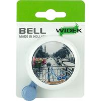 Widek bel wit fiets op brug bij gracht op kaart - thumbnail
