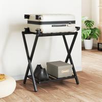 VidaXL Bagagerek 68x38x58 cm bamboe zwart - thumbnail