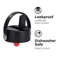 Hydro Flask Wide Flex Straw Cap Onderdeel Black - thumbnail
