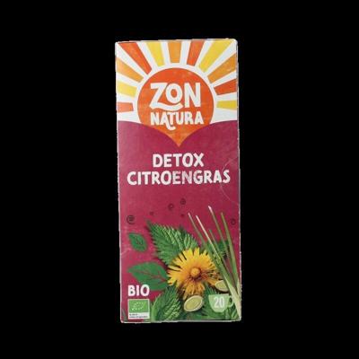 Zonnatura Detox citroengras bio 20 Zakjes Zonnatura Detox citroengras bio 20 Zakjes