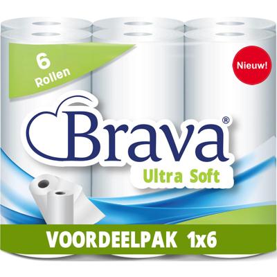Brava - Super Keukenpapier - 6 Rollen - Ultra Absorberend Keukenpapier - Ultra Clean Keukenrol - Voordeelverpakking