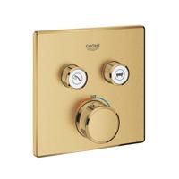 Grohe Inbouwkraan Grohtherm Smart Control Thermostaatkraan met 3-weg Omstelling Vierkant Cool Sunrise Geborsteld - thumbnail
