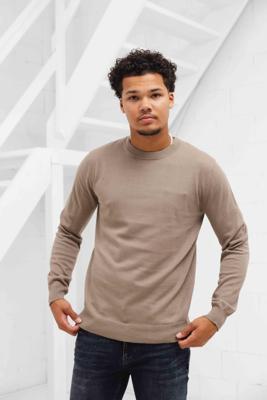 Pure Path Essential Knitwear Sweater Heren Taupe - Maat L - Kleur: Taupe | Soccerfanshop