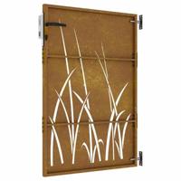 Poort 85x150 cm grasontwerp cortenstaal - thumbnail