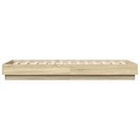 Bedframe zonder matras hout sonoma eikenkleurig 75x190 cm - thumbnail