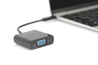 Digitus DA-70853 USB / VGA Adapter [1x USB-C stekker - 1x VGA-bus] Zwart 15.00 cm - thumbnail