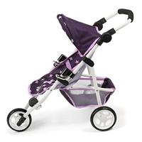 Poppenwagen Jogger Lola - Stars Lila - thumbnail
