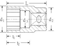 Stahlwille 52 34 03030034 Zeskant Dopsleutelinzetstuk 34 mm 1/2 (12.5 mm) - thumbnail