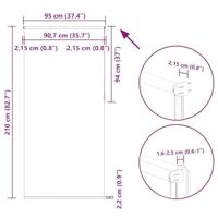 Rolgordijn verduisterend 95x210cm stofbreedte 90,7 cm wit - thumbnail