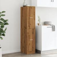 Apothekerskast 30x41x144,5 cm bewerkt hout artisanaal eiken - thumbnail