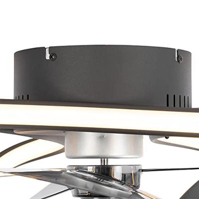 QAZQA Plafondventilator zwart incl. LED met afstandsbediening - Mandy QAZQA Plafondventilator zwart incl. LED met afstandsbediening - Mandy