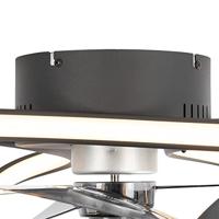 QAZQA Plafondventilator zwart incl. LED met afstandsbediening - Mandy - thumbnail