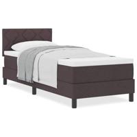 Boxspringbed met matras met matras Donkerbruin 80 x 200 cm Stof - thumbnail
