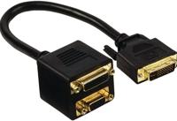 DVI-I (m) naar DVI-I en VGA (v) splitter - 0,20 meter - thumbnail