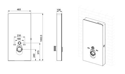 Inbouwreservoir Wiesbaden Sensor met Ombouw Wit