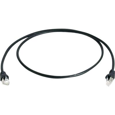 Telegärtner 100008033 RJ45 Netwerkkabel, patchkabel CAT 6A S/FTP 0.25 m Zwart Vlambestendig, Halogeenvrij, UL gecertificeerd 1 stuk(s)