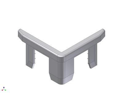 Afdekkap tbv rvs hoekbeschermer 50x50mm Afdekkap tbv rvs hoekbeschermer 50x50mm